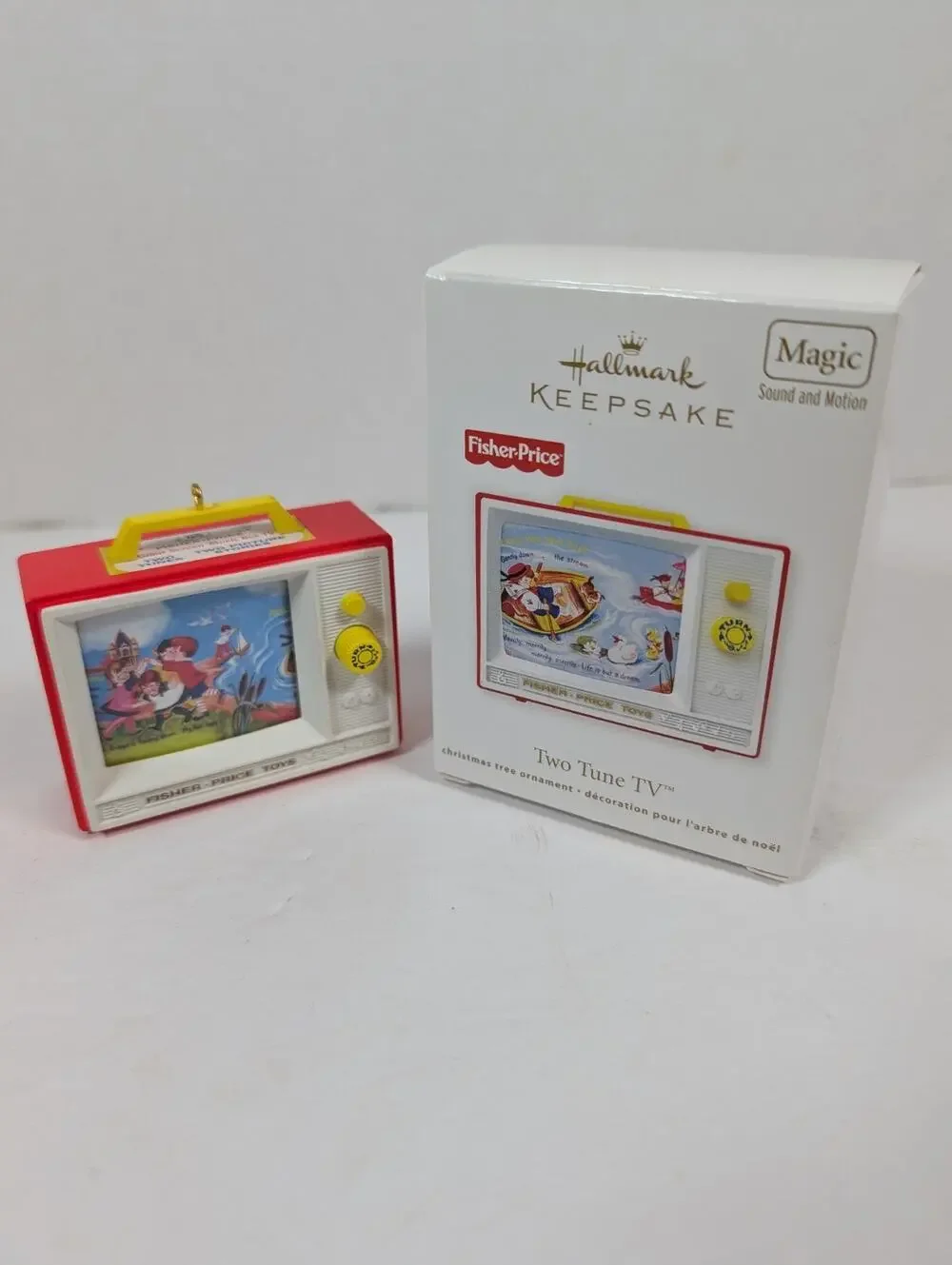 MIB Hallmark Keepsake Ornaments Fisher-Price Two Tune TV Magic Sound 2012!